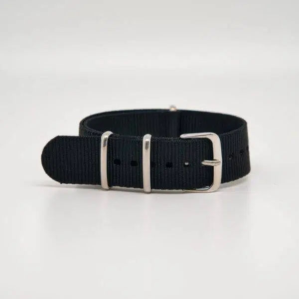 Bracelet de montre Nato en nylon Noir