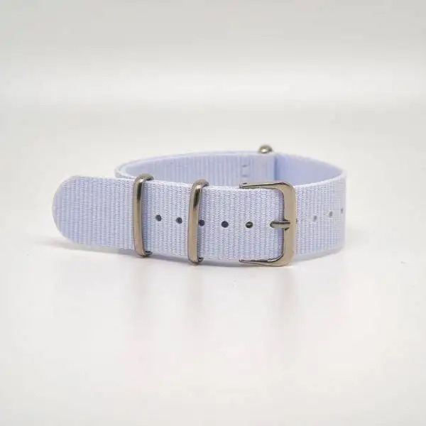 Bracelet de montre Nato en nylon Blanc
