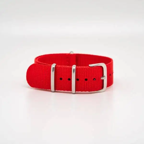 Bracelet de montre Nato en nylon Rouge